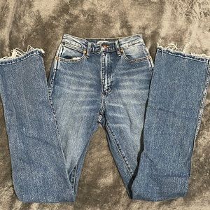wrangler high rise boot cut jeans